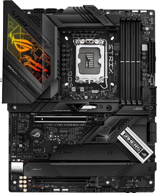 ASUS ROG STRIX Z790-H GAMING WIFI – Moederbord ATX – Socket LGA1700 – Intel Z790 – DDR5 – Wi-Fi 6E – ROG SupremeFX 7.1 audio – 1x Intel 2.5G LAN