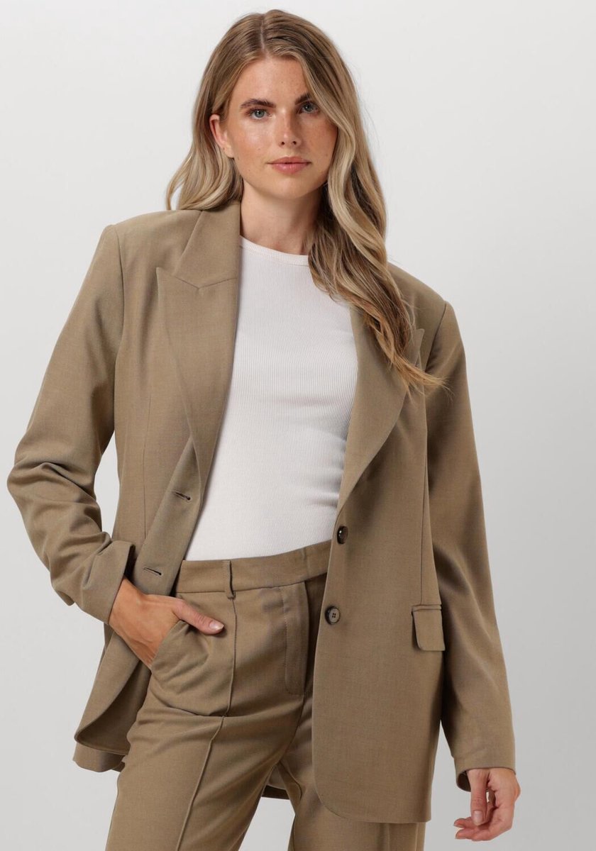AAIKO Amanda Twill Vis 350 Blazers Dames - Taupe - Maat M