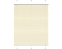 vidaXL - Plissé - rolgordijn - 105x100cm - stofbreedte - 104,4cm - polyester - crème
