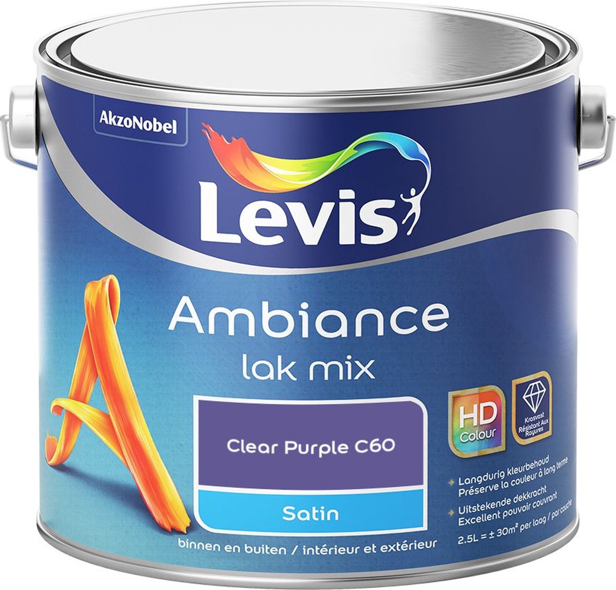 Levis - Ambiance Lak Satin Mix - Clear Purple C60 - Mengverf - 2,5 L