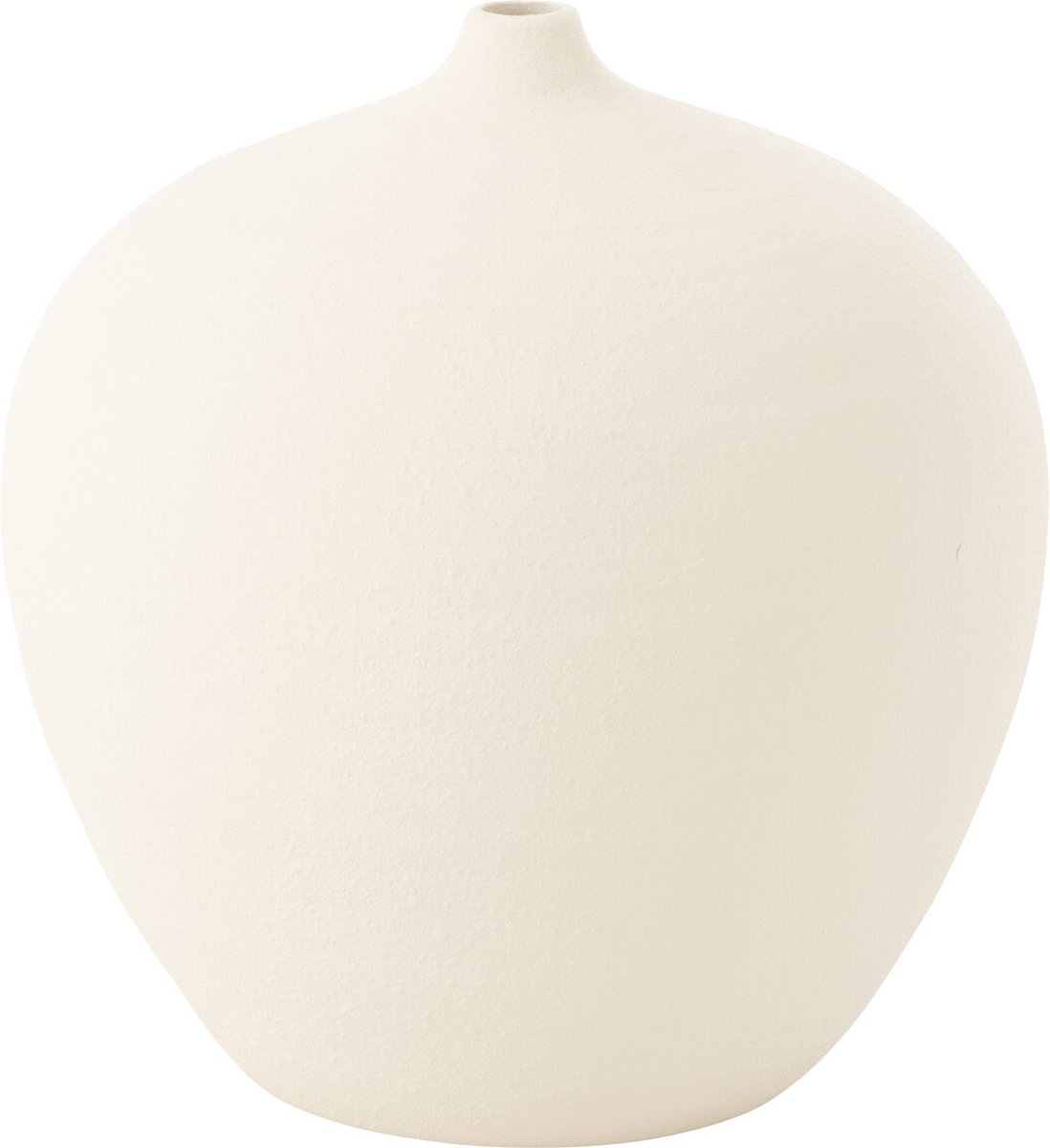 J-Line vaas Fles Cassia - keramiek - wit - Ø 35 cm