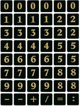 Herma 4131 Etiket met getallen 0-9 Zwart-Goud - 1 pakje met 2 velletjes