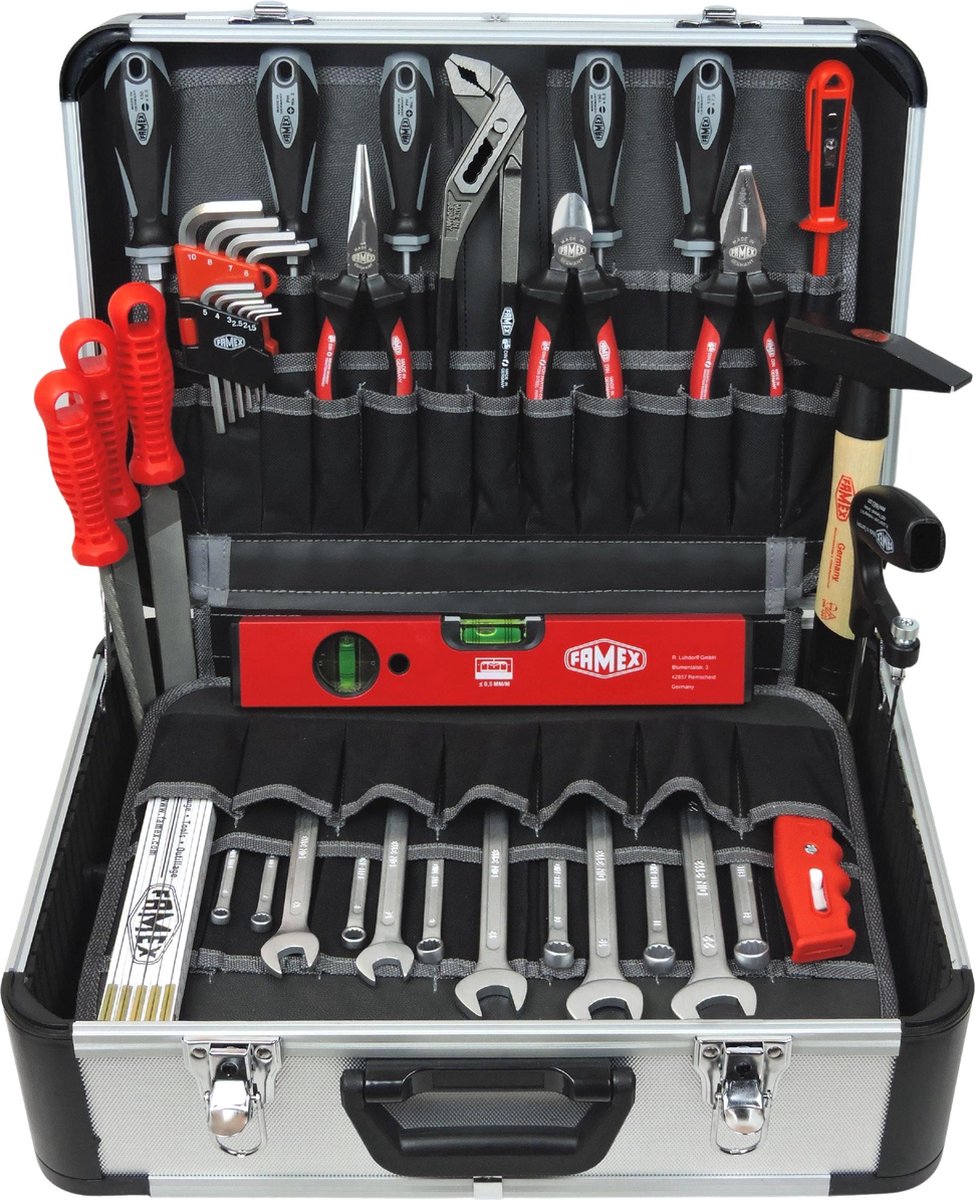 FAMEX 429-88 High-End Gereedschapsset gevuld voor monteurs 48-delig - PROFESSIONAL - Handgereedschap, Toolbox