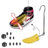 Lot de 4 embauchoirs réglables en plastique pour homme et femme - Réglable en longueur et en largeur, Noir