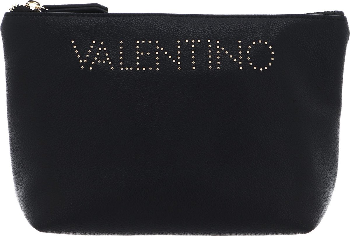 VALENTINO Toilettas Pie Re Soft Cosmetic Case Nero Zwart