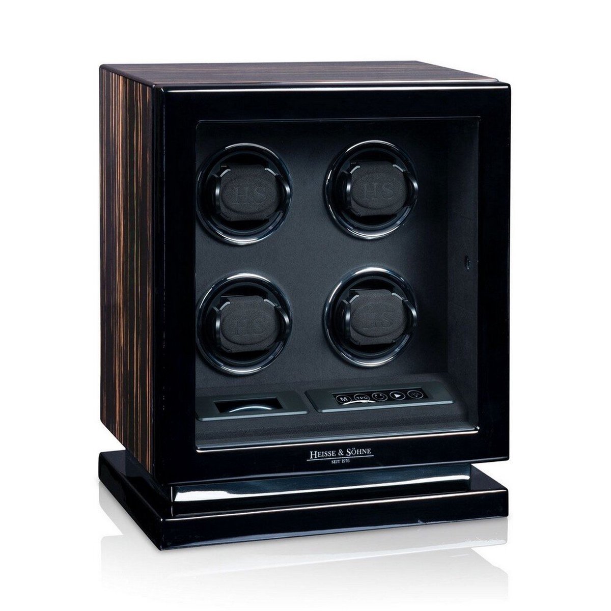 Heisse Söhne - 70019-230.19 - horlogewikkelaars - voor 4 Horloges - Rome 4 - Ebony hoogglans