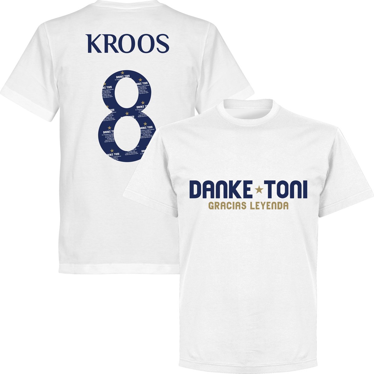 Danke Toni Kroos 8 T-Shirt - Wit - XXXL