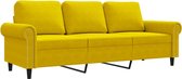 Bol.com vidaXL - Driezitsbank - 180 - cm - fluweel - geel aanbieding
