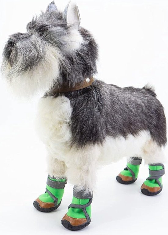 SlowTon Hondenlaarzen voor gewonde poten, waterdicht, warme fleece gevoerde hondenpootbeschermer voor de winter, besneeuwde dag, antislip hondenschoenen met reflecterende bandjes, outdoor SlowTon Hondenlaarzen voor gewonde poten, waterdicht, warme fleece gevoerde hondenpootbeschermer voor de winter, besneeuwde dag, antislip hondenschoenen met reflecterende bandjes, outdoor