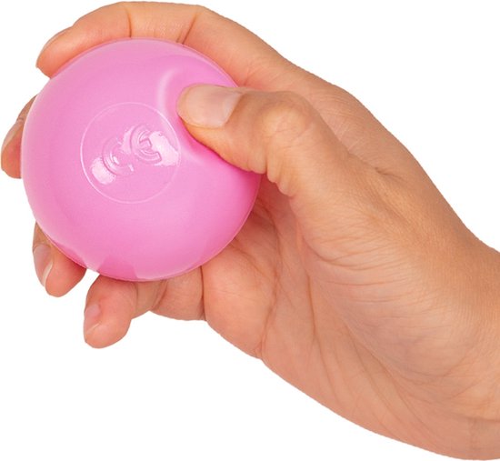 Selonis Ballenbad voor kinderen met 200 ballen ∅6cm 90x30cm - Ballenbak voor Baby's rond - Ballenbak ballen kleurrijke - Met schuimvulling - Ballenbad foam - Voor sensorische - Roze: Parel Grijs Transparant Poederroze van Merkloos — afbeelding 4