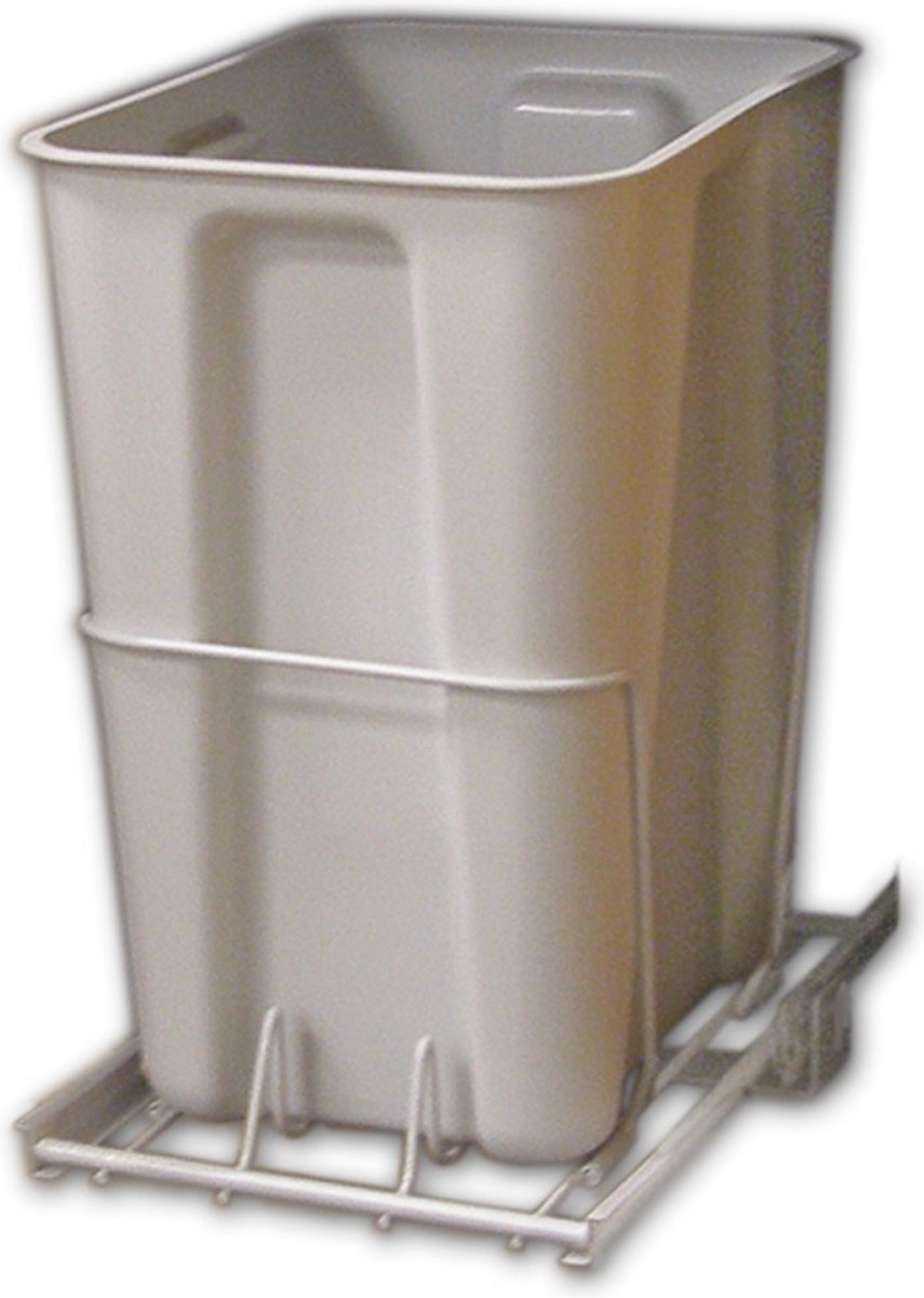Goedkoopste Uittrekbare Prullenbak 24-Quart - Wit
