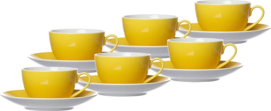 Kaffeetassen mit Untertassen Doppio 200 ml Set de 6