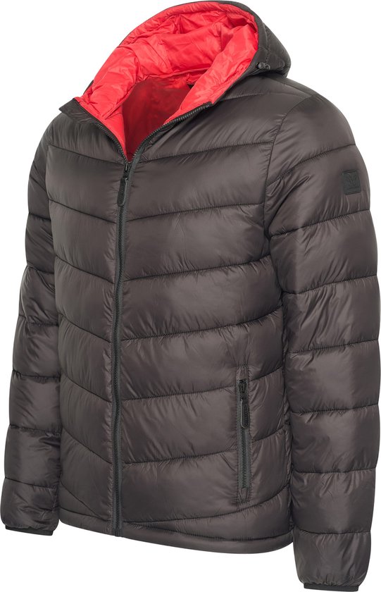 Cappuccino Italia - Heren Jas winter Hooded Puffer Jacket - Zwart - Maat XXL