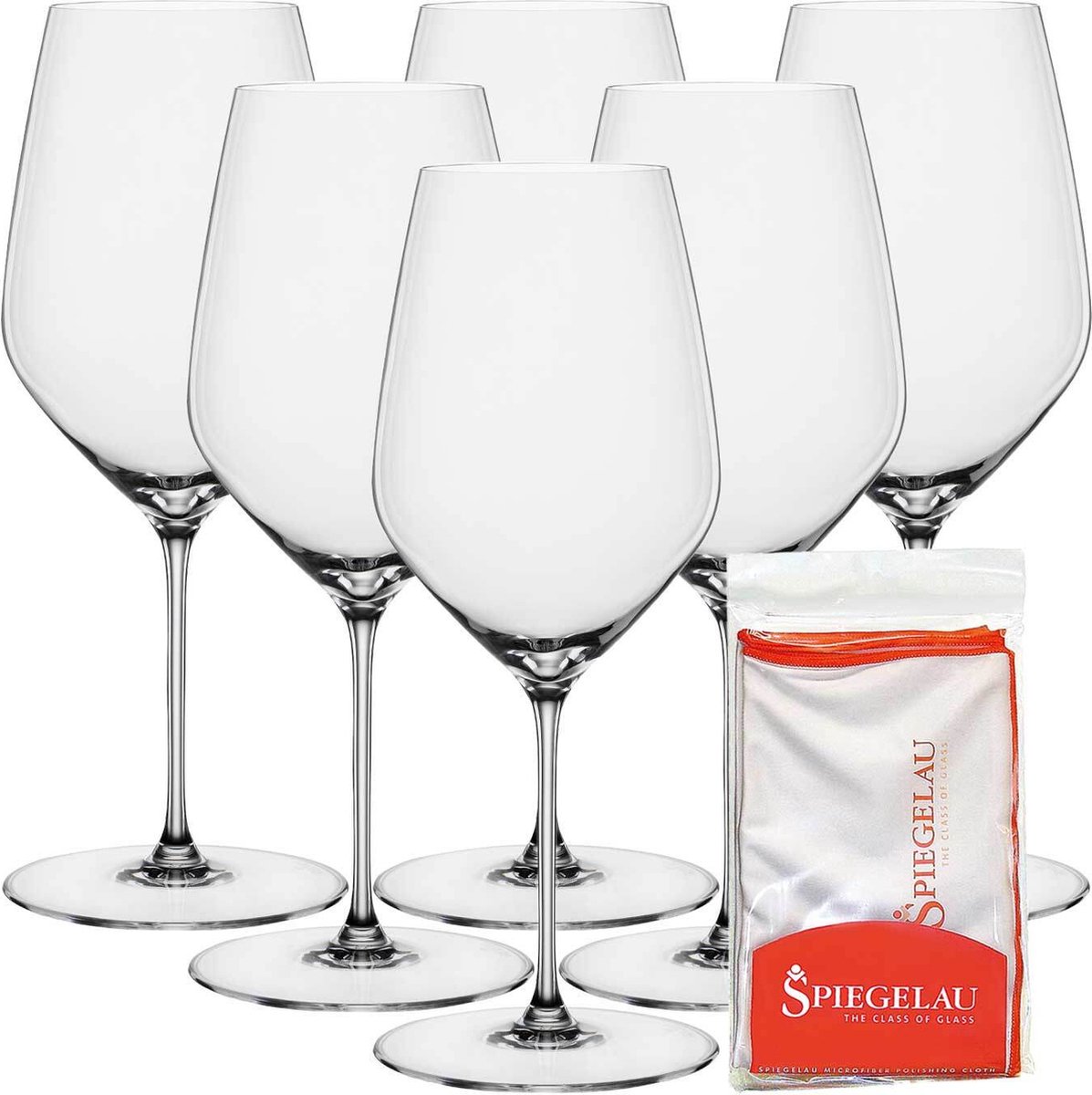 Bordeauxgläser + Poliertuch Hi-Lite 650 ml Set van 6