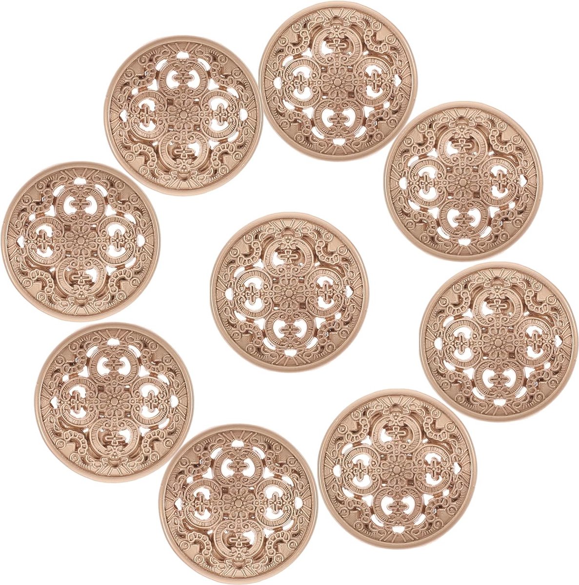 Set van 30 Metaal Ronde Knopen voor DIY en Naaien - Licht Goud 18mm