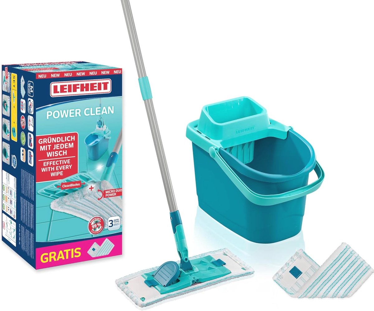 Vloerwis-set PowerClean M met 2 vervangende micro duo overtrekken