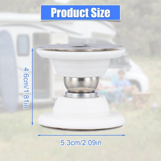 Magnetische Deurstopper Set voor Camper en Aanhangwagen - 2 Stuks met Sterke Lijm en Schroeven — afbeelding 2