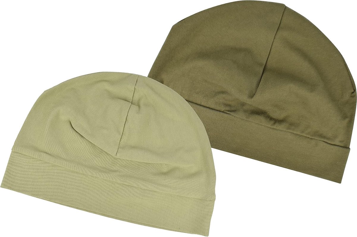 Lot De 2 Bonnets De Cyclisme CENCERY - Coton Léger Sous Casque (Bleu Marine + Noir)