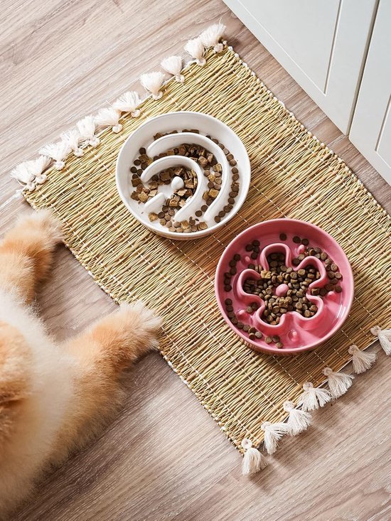 vancasso Slow Feeder hondenbak, 1,5 kop keramische langzame voerbak