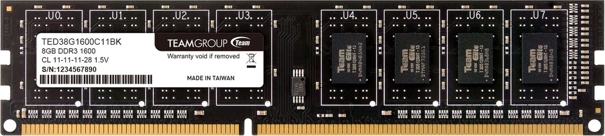 Team Group Elite 8GB DDR3 1600MHz (1 x 8 GB)