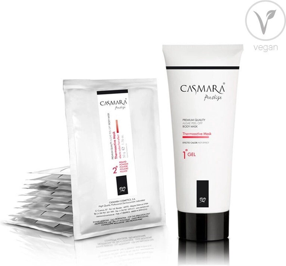 Casmara Thermoactive Body Mask / Vetverminderend algen peel-off masker met warmte-effect voor 4 toepassingen