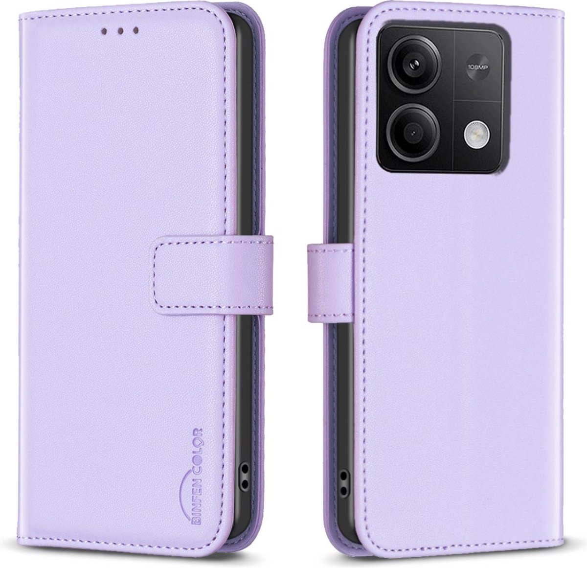 BINFEN Hoesje - Geschikt voor Xiaomi Redmi Note 13 4G Hoesje - BINFEN Book Case - Pink