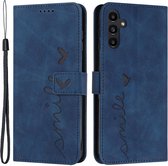 Coverup Smile Book Case Convient pour Samsung Galaxy S24 - Blauw