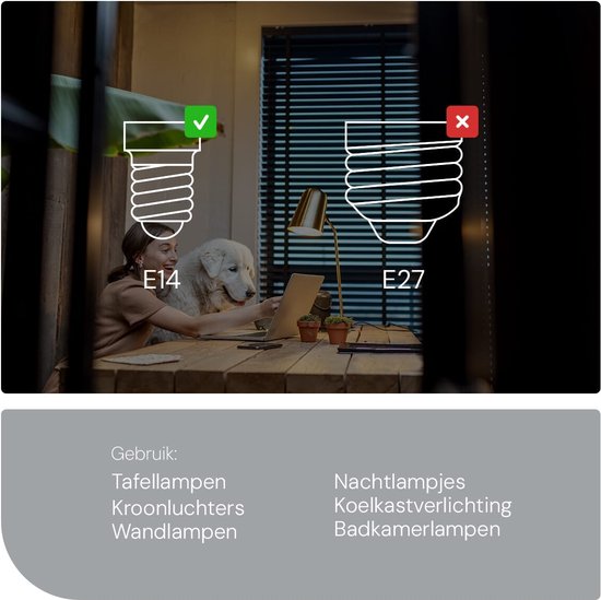 Lampe LED SPL E14 2W Dimmable - CRI 93 - Or - Wit Extra Chaud - 2200K - Bougie à Filament LED C35 - Remplace 11W - 5 Pièces