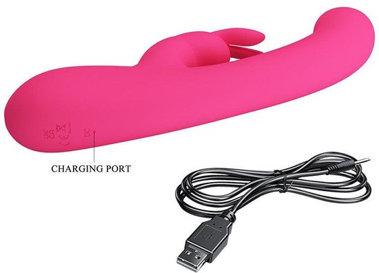 Pretty Love - Lamar - Vibromasseur Rabbit - Vibromasseur Tarzan - Avec écran LCD - Rose