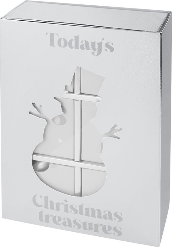 Yehwang adventkalender - Snowman - Sneeuwpop - Zilverkleurig - Stainless steel