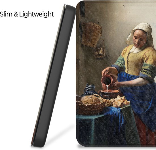 Lunso Geschikt voor Kobo Clara HD hoes (6 inch) - Leren sleepcover