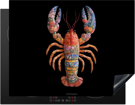 KitchenYeah® Protection plaque induction 77x59 cm - Cancer - coloré - abstrait - Protege plaque de cuisson - Couvre plaque induction - Protecteur d'induction - Cuisine