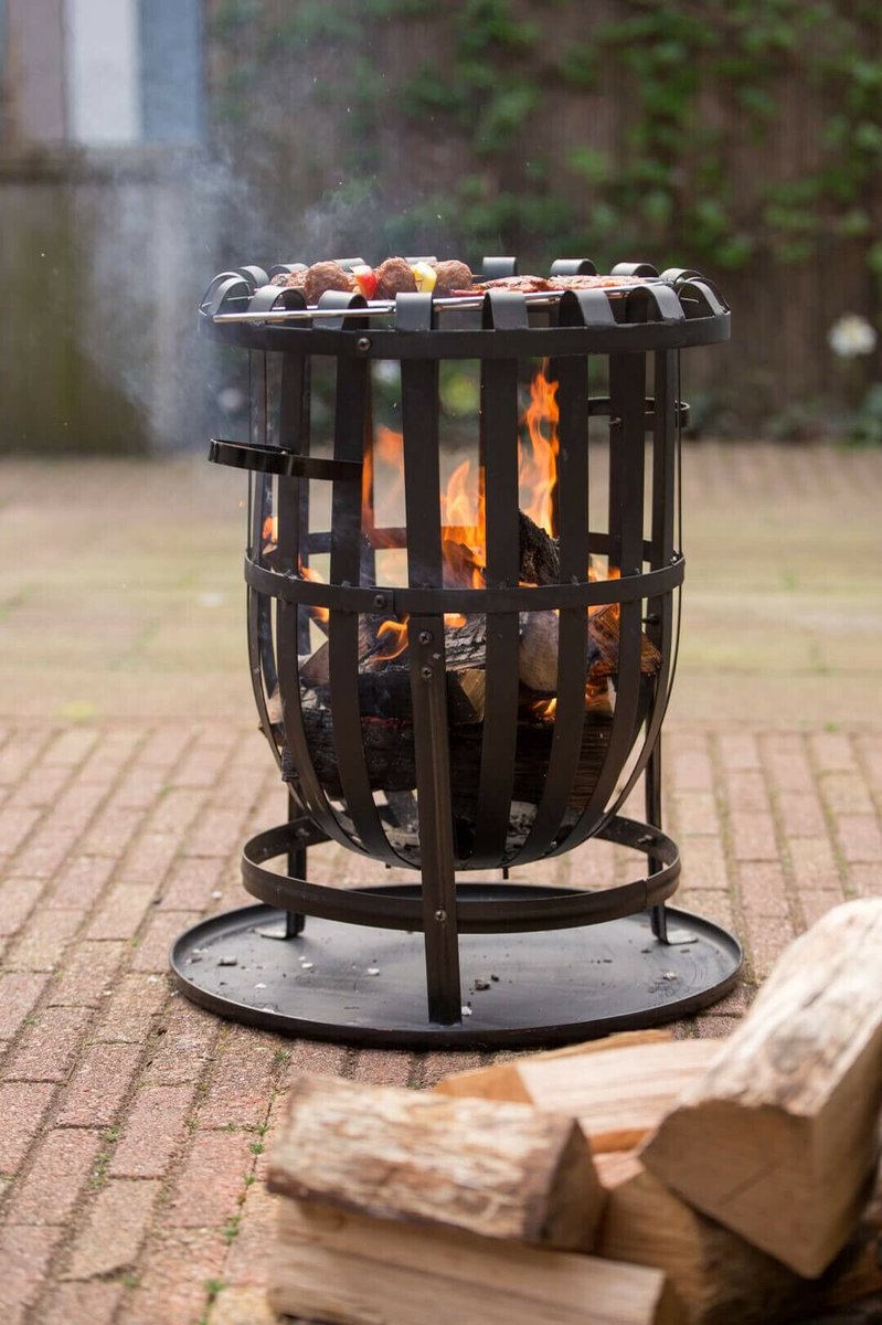 RedFire Dallas Vuurkorf met grillplaat - Zwart