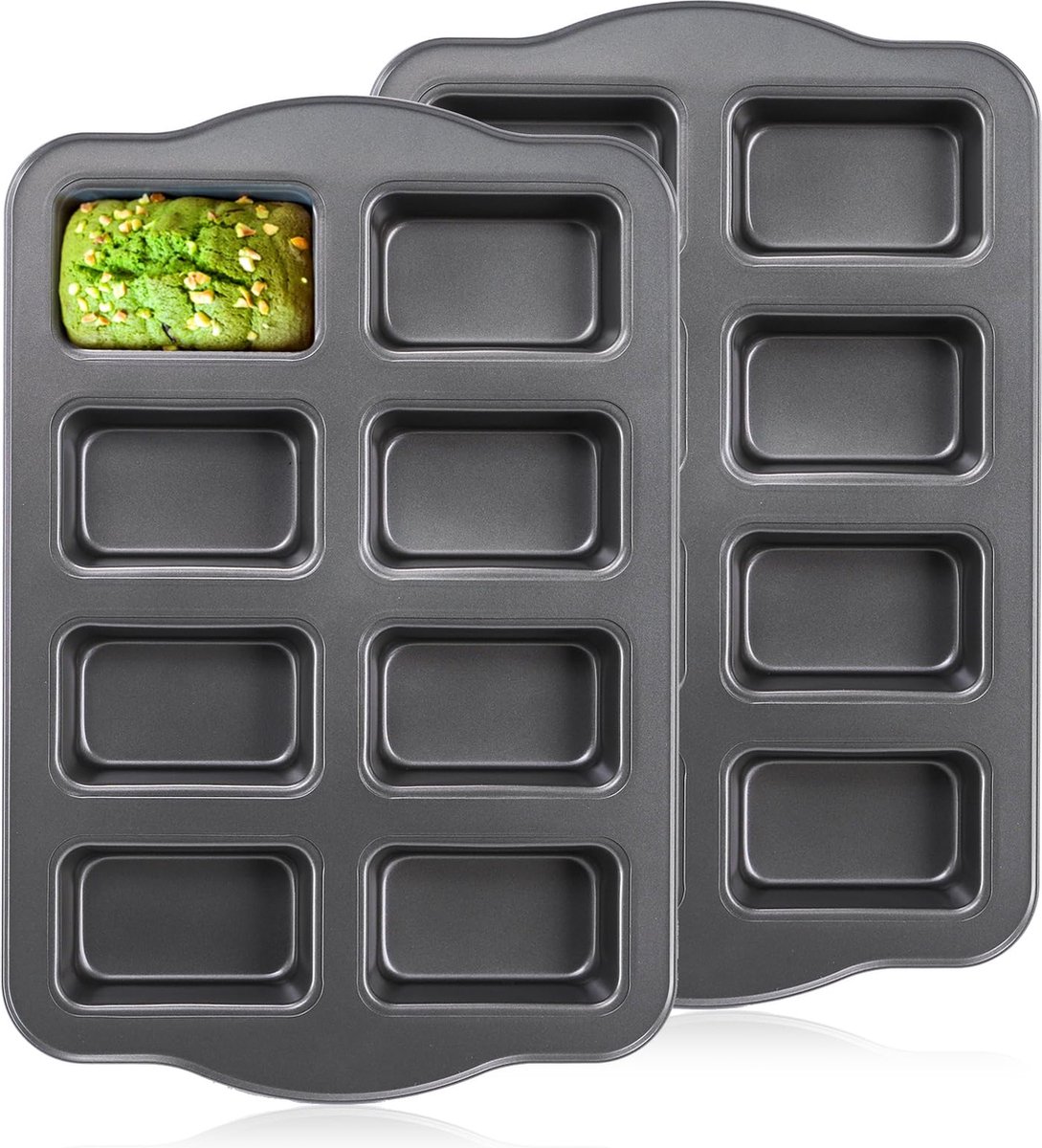 La'Moussawi ® Makkelijk Loslatende Mini Cakevormen Set van 2 met Antiaanbaklaag voor Perfecte Bakresultaten