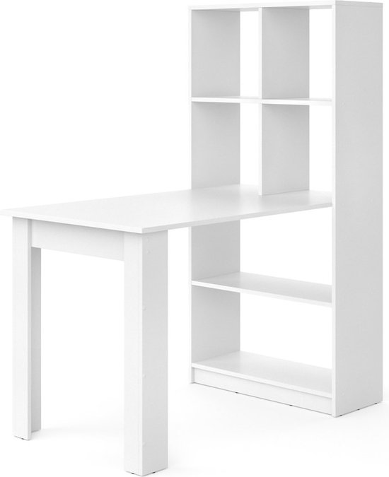 Vicco Raumteiler Domus, stehendes Bücherregal, Weiß, 60 x 120 cm 8