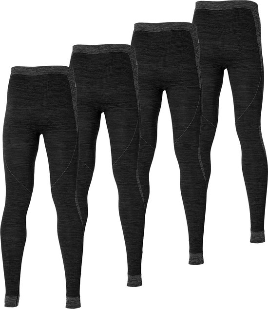 Heatkeeper - Pantalon thermique homme - Zwart - XXL - 4 pièces - Collants Thermo