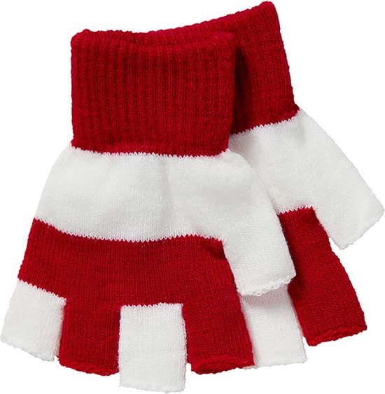 Gants sans doigts Kinder - Rouge-jaune-vert - Taille unique - Gants sans doigts enfants - Carnaval - Fête - Articles de fête - Apollo
