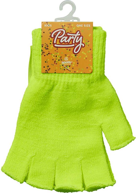 Gants sans doigts Kinder - Rouge-jaune-vert - Taille unique - Gants sans doigts enfants - Carnaval - Fête - Articles de fête - Apollo