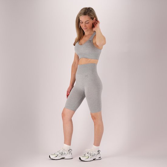 Xtreme - Ensemble de sport femme - Short/ BH - Grijs - S - Short de Sport - Vêtements de Vêtements de sport femme