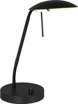 Lampe de table orientable Eloi | 1 lumière | Noir | verre / métal | 46 cm de hauteur | Ø 17 cm | lampe de table / lampe de bureau | avec variateur / dimmable | design contemporain