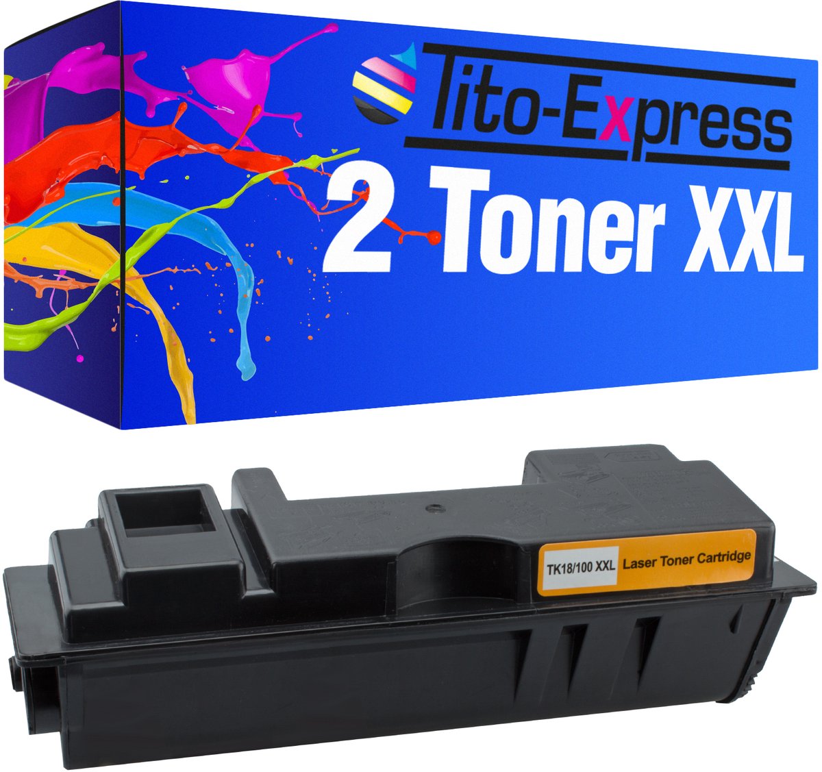 2 toner alternatief voor Kyocera Mita TK-100 XXL black 23.000 pagina's