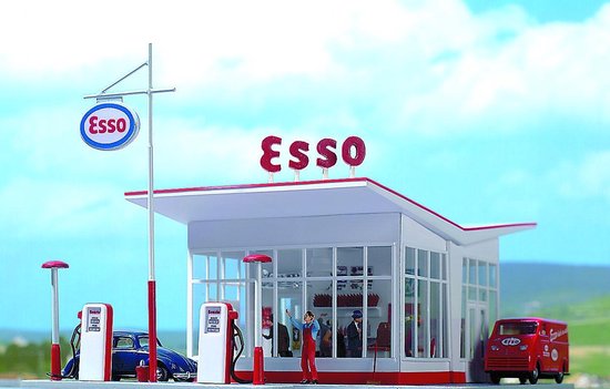 Busch Tankstelle Minol H0 1:87 | Modellbaukasten Für Modelleisenbahn