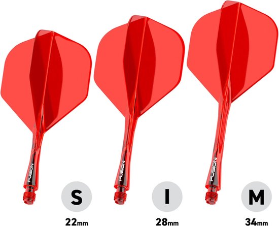 Winmau Fusion Red NO2 - Dart Flights van Winmau — afbeelding 3