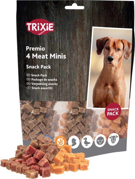 Trixie Premio 4 Meat Mini - Hondensnacks - Kip Eend Rund - 4 x 100 gr