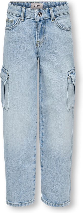 Kids ONLY Zomer jeans broek meisjes blauw - Wide Leg Fit - Kogharmony