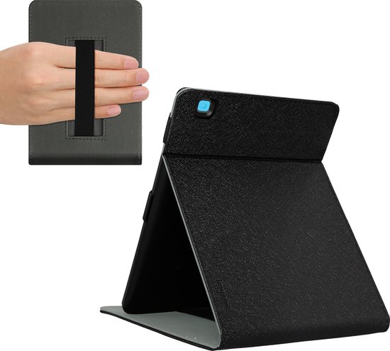 kwmobile e-reader hoesje geschikt voor Kobo Aura ONE hoes - E reader flip case van kunstleer - Ereader cover met handgrip en stand - In zwart van Merkloos — afbeelding 2