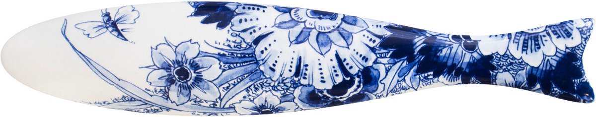 Royal Delft Blue Herring Dragonfly flower