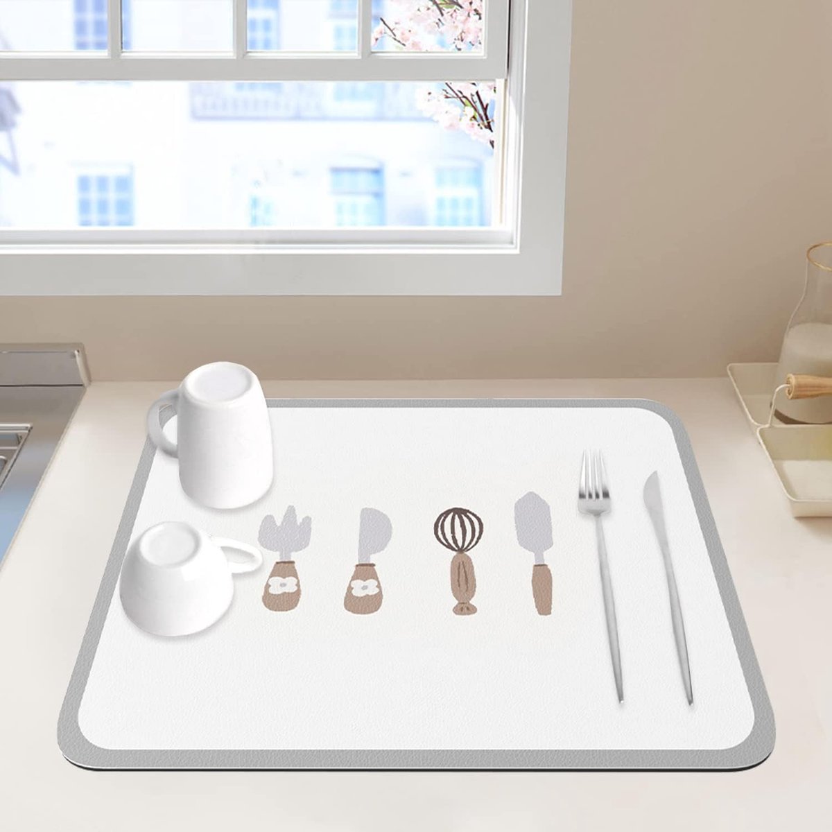 Goedkoopste Inovra ® Absorberende en Antislip Droogmat voor Keukenapparatuur en Werkbladen