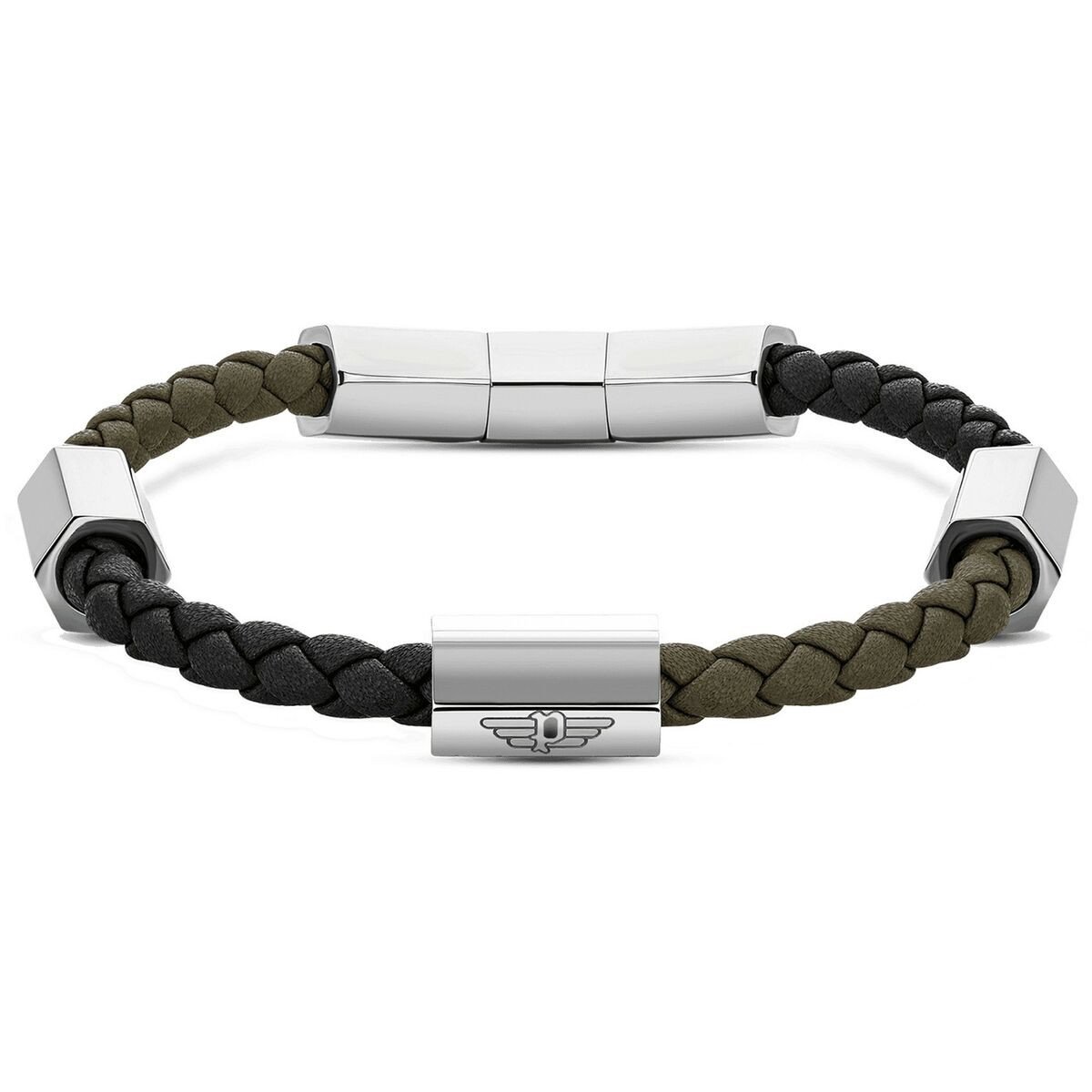 Police PEAGB2120005 Armband - Zwart Leer met Zilver