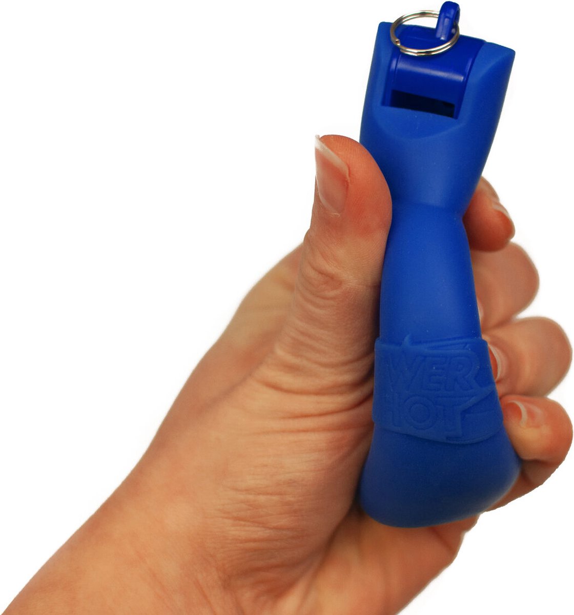 Peerfluitje / Hygiënisch blauw handfluitje - Set van 3